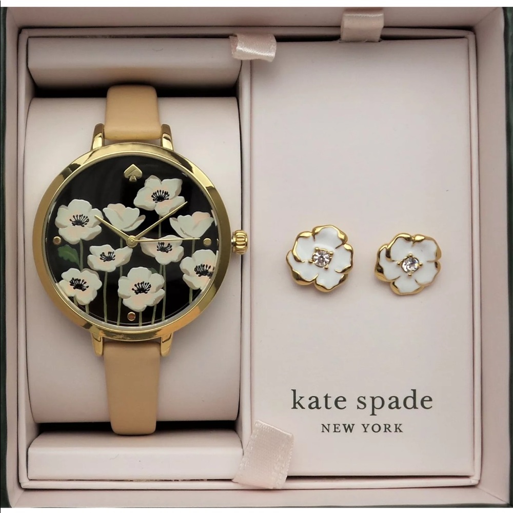 Kate Spade Holland Flower Watch & Earrings